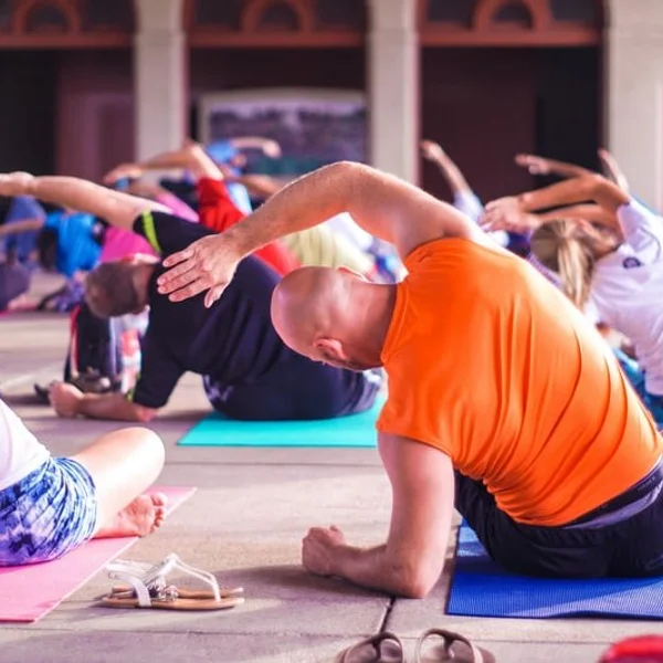 Sitting yoga pose